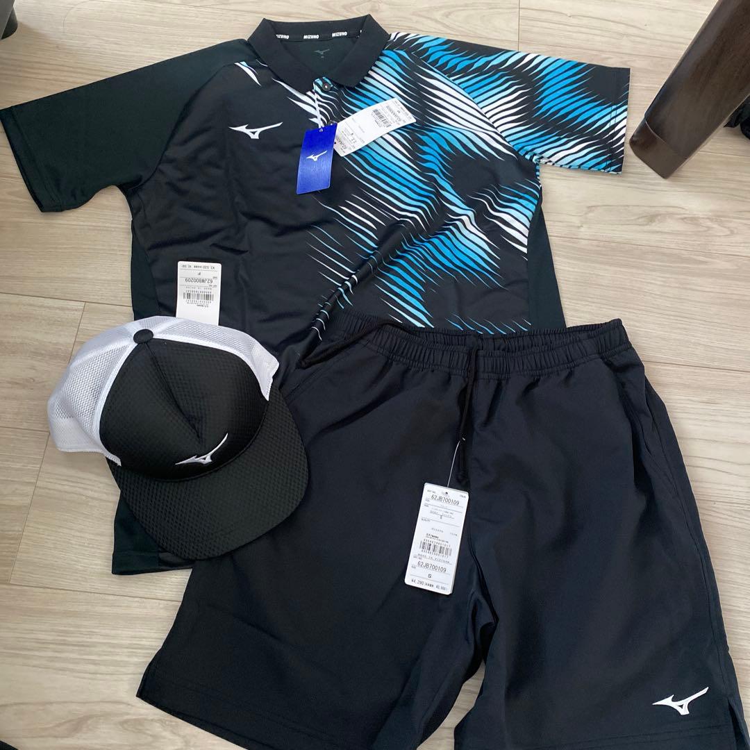 Mizuno ポロシャツ＆ショートパンツセット M/S MIZUNO（ミズノ） ポロシャツ メンズ ブランド Mizuno 32MAC670 新作