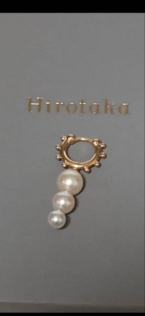 Hirotaka 片耳用ピアス パール3連　10k Hirotaka/ヒロタカ Bird of Paradise パールピアス(片耳)（ピアス