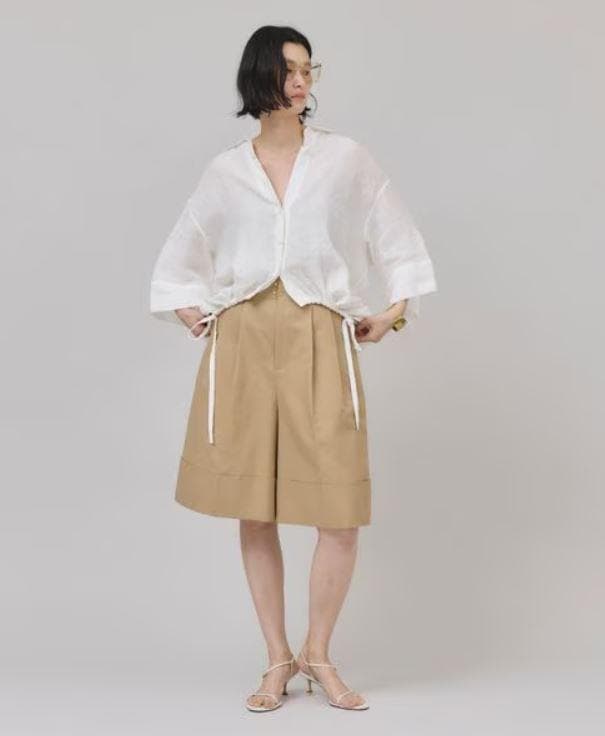 新品 25ss Curensology リネンドロストシャツ ホワイト - メルカリ