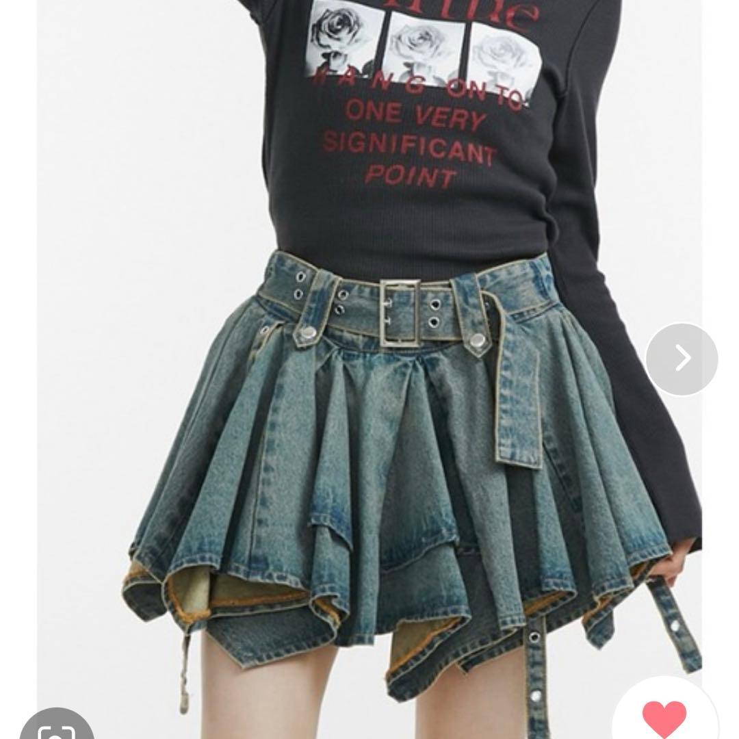 jouetie アシメヘムデニムミニスカート ブルー ジュエティ jouetie アシメヘムデニムミニスカート （ブルー） -靴