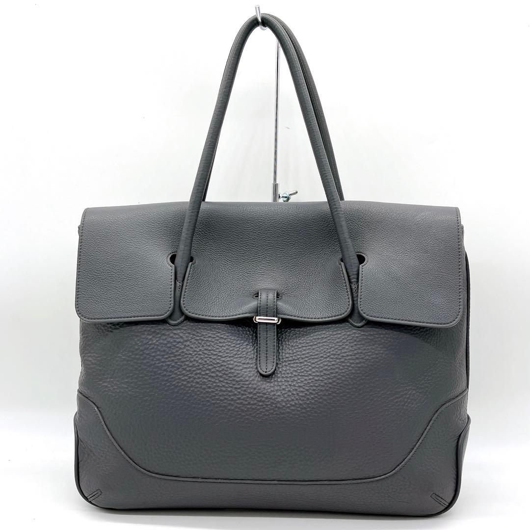 専用【PELLE MORBIDA】ビジネスバッグ　トートバッグ レザー　グレー. PELLE MORBIDA＜ペッレ モルビダ＞ バーニーズ ニューヨーク限定
