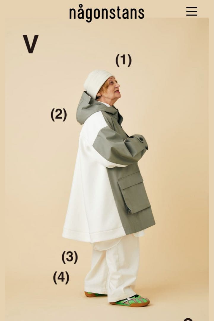 ナゴンスタンス3LAYERED CO POPLIN コンビhooded coat ナゴンスタンス3LAYERED CO POPLIN コンビhooded coat