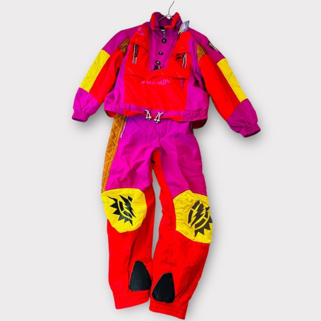 SALOMON ヴィンテージ スキーウェア スノーボード 上下 セットアップ サロモン(salomon) スキーウェア 上下セット HIGHLAND+EDGE ハイランド
