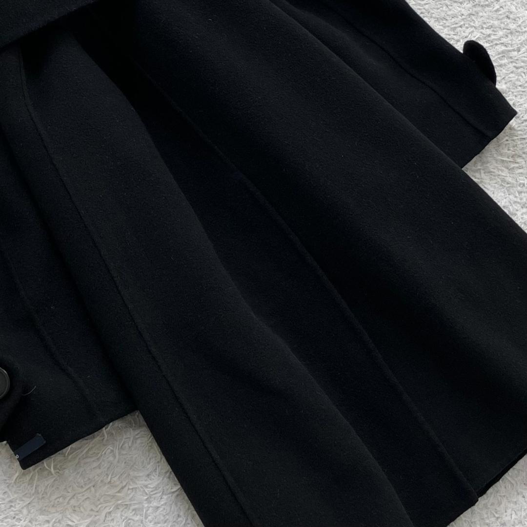 クチートアマーノ✨マックスマーラ ロングコート ベルト アンゴラ 黒