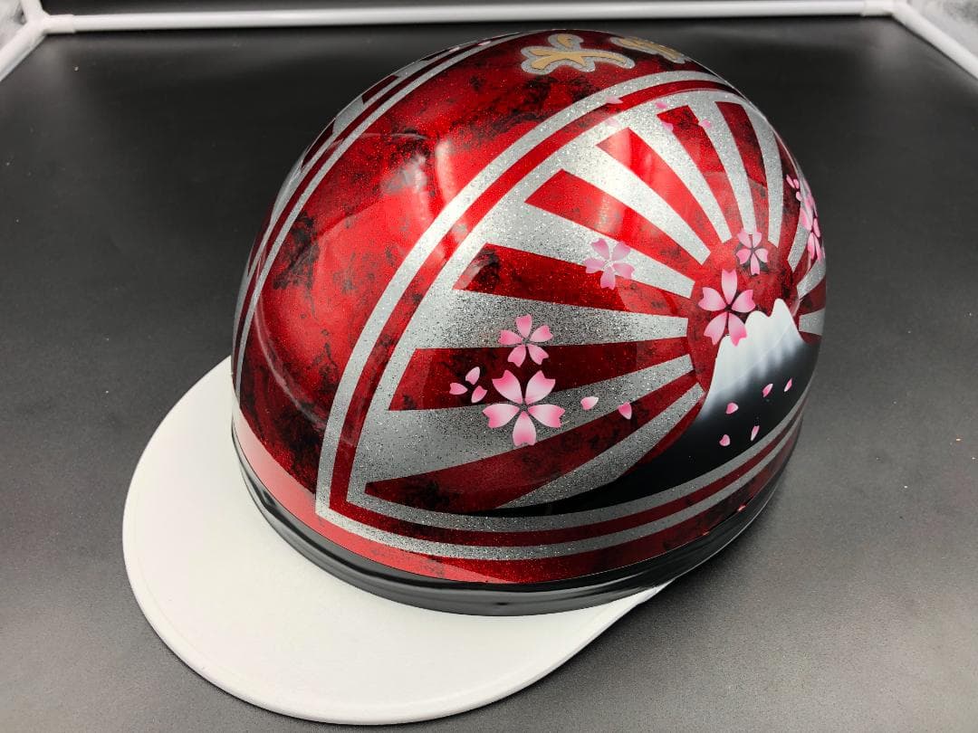 コルク半　カスタム　富士日章　三つボタン　レッドラップ　ラメ　高級クリヤ送料無料 新品 送料無料 カスタムコルク半 富士日章 定番 色赤 ラメ無し