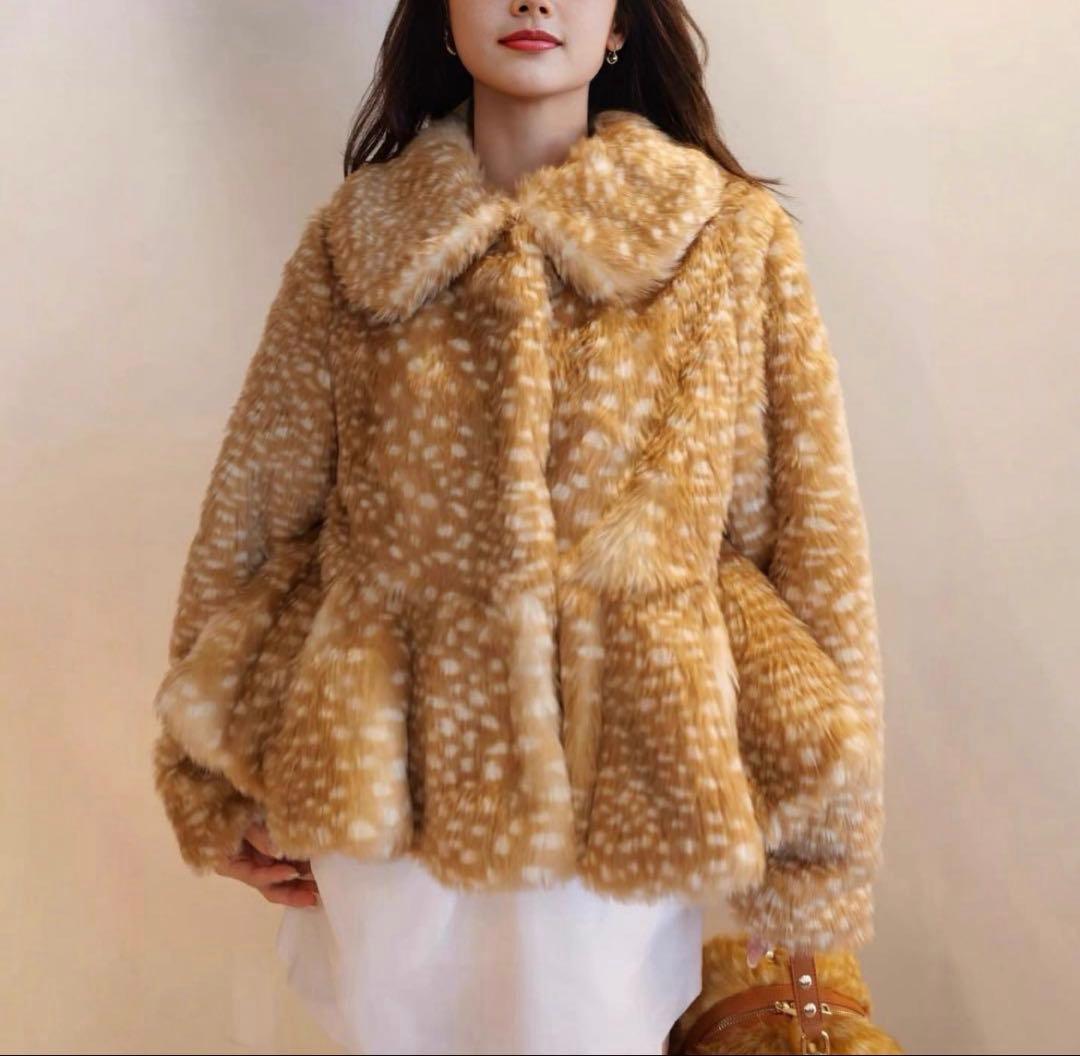 bibiy DORA PEPURAMU FUR COAT バンビ - メルカリ