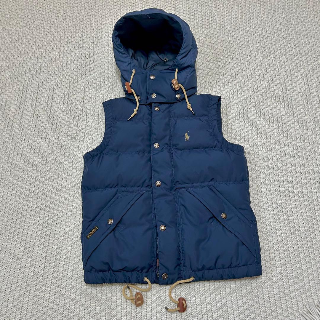 POLO RALPH LAURENフード付きダウンベスト ネイビー POLO RALPH LAUREN(ポロラルフローレン) フードダウンベスト ネイビー