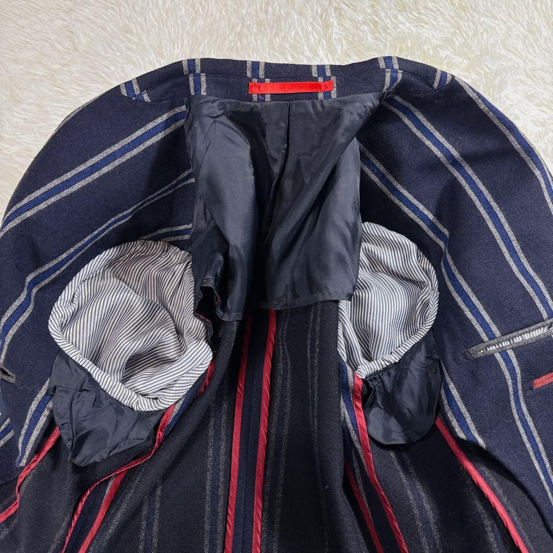 イタリア製】ハケットロンドン 銀ボタン ストライプ テーラード