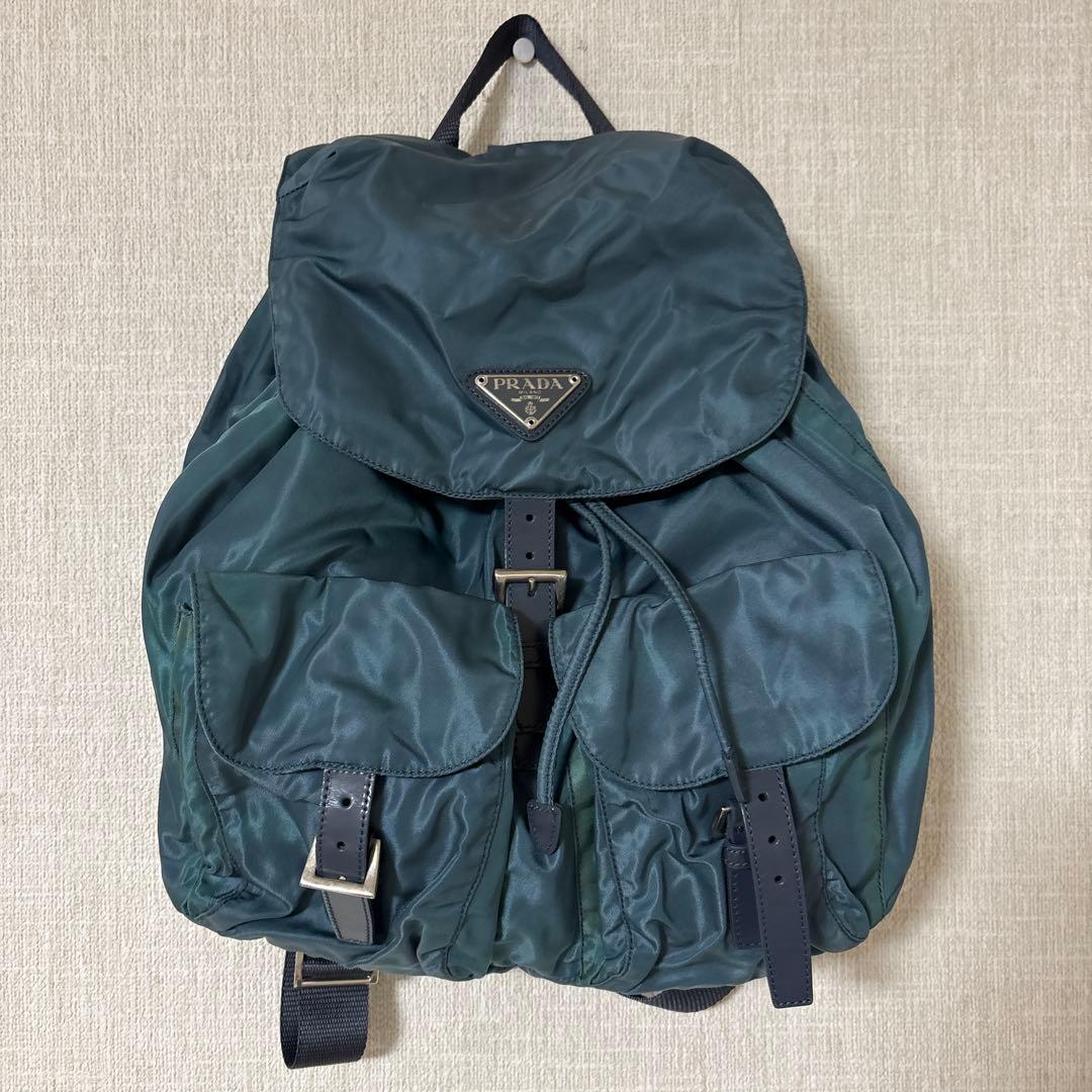 PRADA プラダ リュック バックパック 三角ロゴ ブルー 楽天市場】プラダ バッグ リュックサック バックパック ブルー系 青系