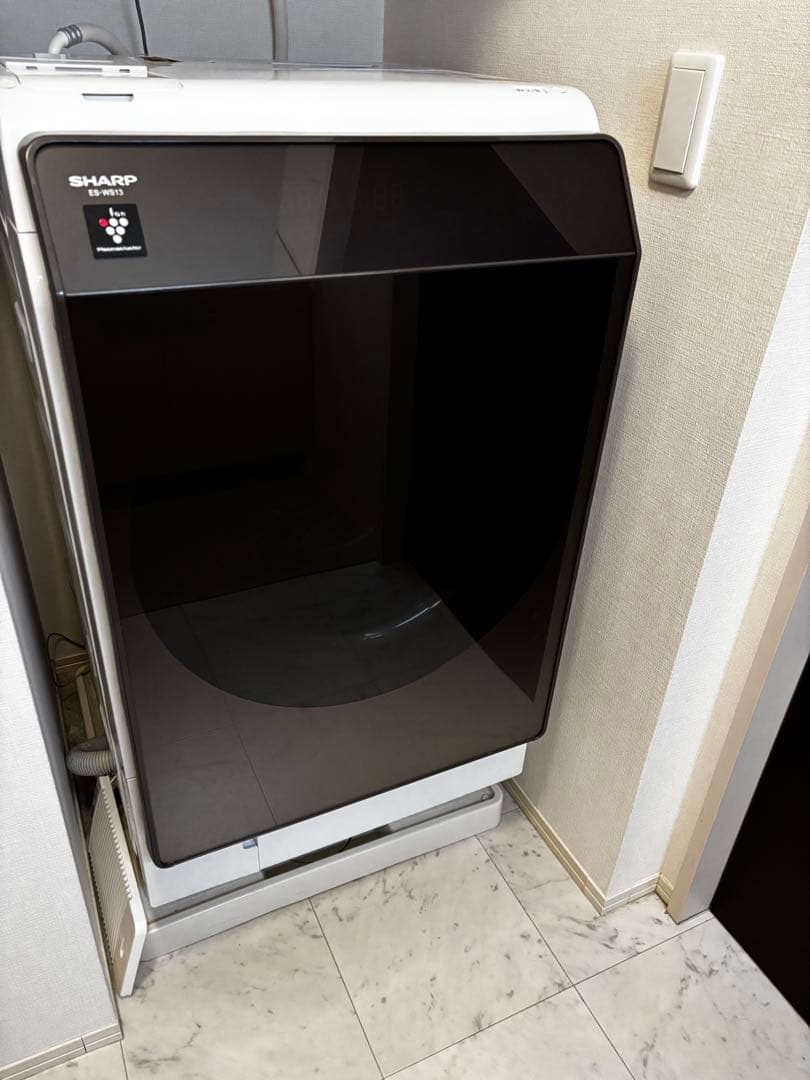 SHARP ドラム式洗濯乾燥機ES-WS13 左開き　2021年購入 12.0kg ドラム式洗濯乾燥機【左開き】マットホワイト | シャープ | ES