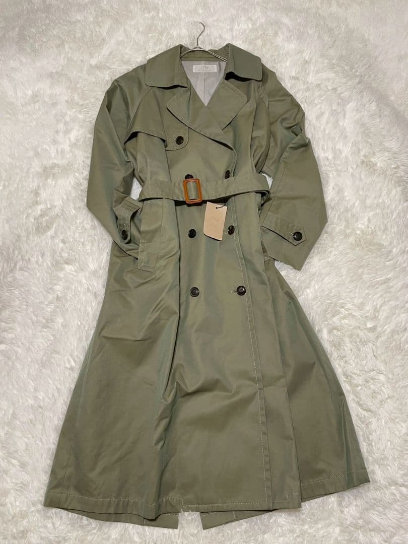 【タグ付未使用】Plage（プラージュ） トレンチコート カーキ 38 plage（プラージュ） トレンチコート 38 ベージュ レディース