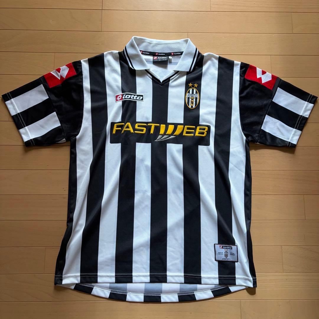 美品 Lotto ユヴェントス ユニフォーム 01-02 ホーム デルピエロ Ｌ 97/98シーズン ユヴェントス ホーム 10番 デル・ピエロ レトロ