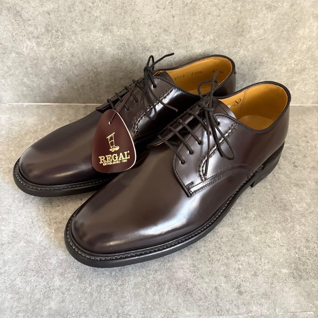 【新品】REGAL 2504 プレーントゥ ビジネスシューズ ダークブラウン REGAL（リーガル） 人気定番モデル 外羽プレーントゥ 2504 2504NA