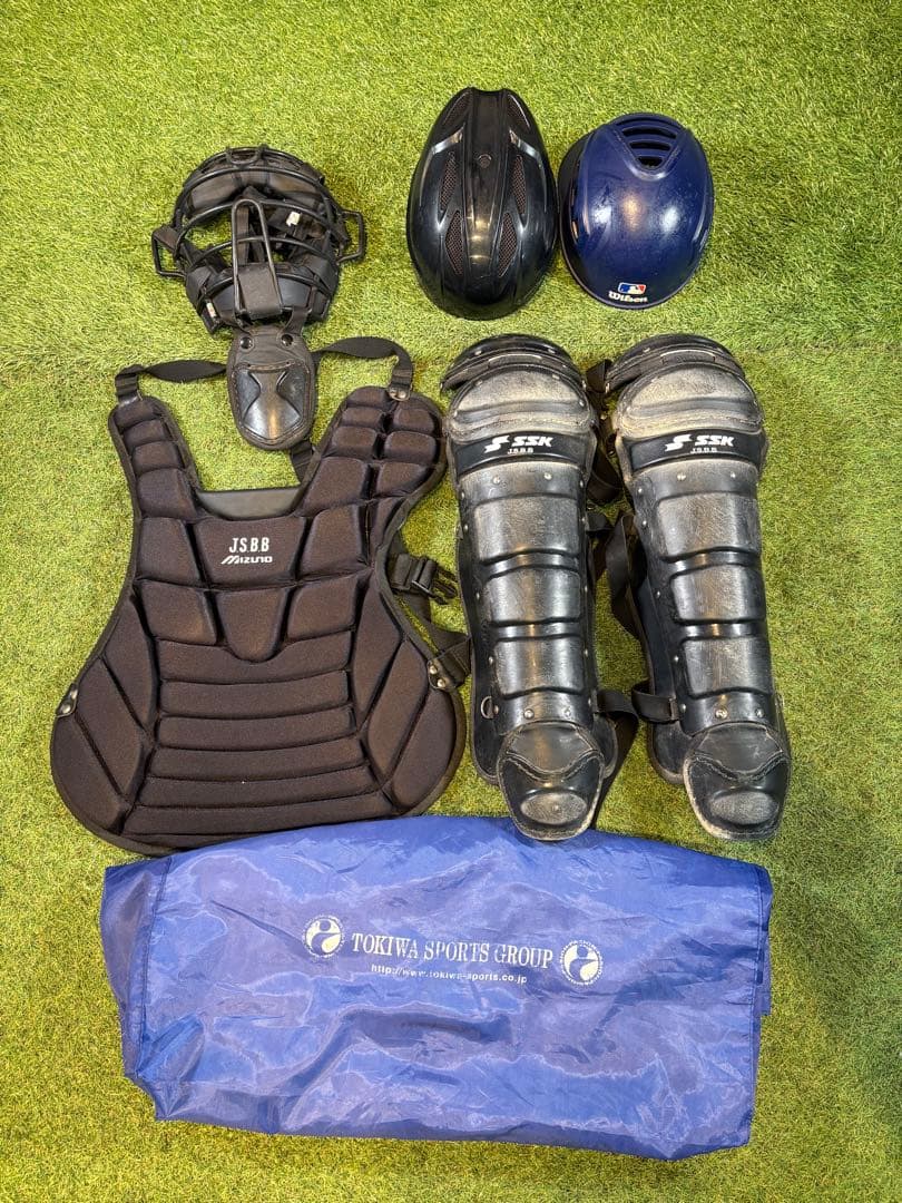 軟式 野球 ミズノ MIZUNO キャッチャー 防具 セット 黒 JSBB MIZUNO（ミズノ） 野球 ソフト キャッチャーレガーズ 軟式 ゴムソフト