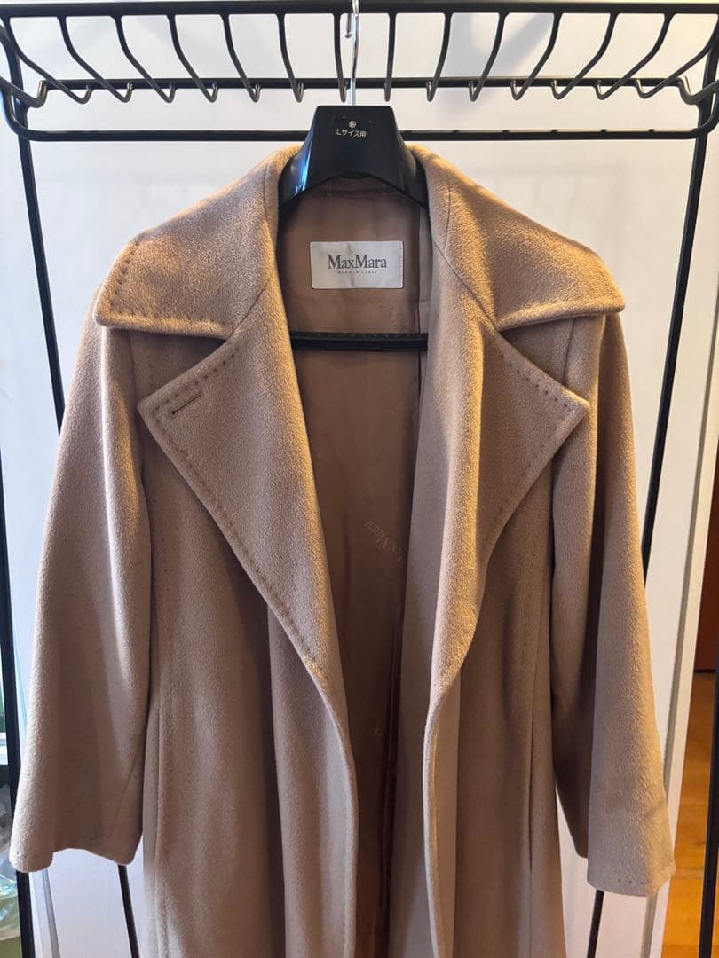 MaxMara ベージュ ロングコート リュドミラ] ピュア カシミヤ アイコン コート, sand | Max Mara