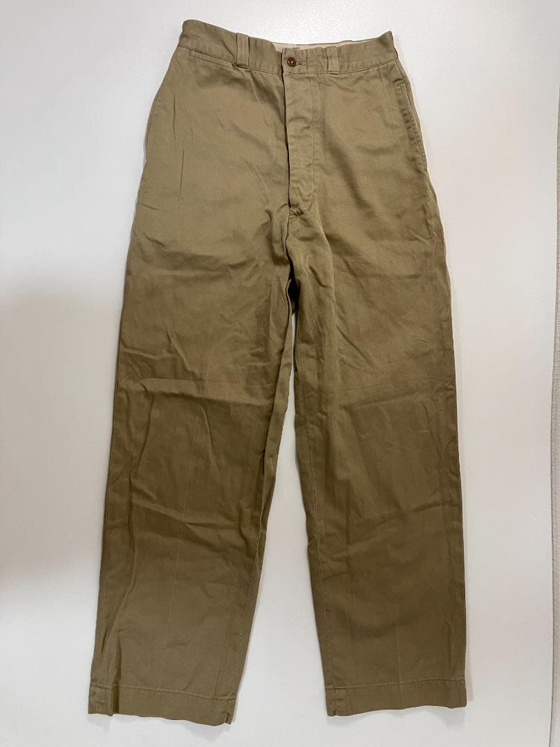 50s US ARMY 米軍実物 アーミーチノ W28L31程度 状態良好 楽天市場】90s US ARMY 米軍実物 ノータック コットン ポリエステル