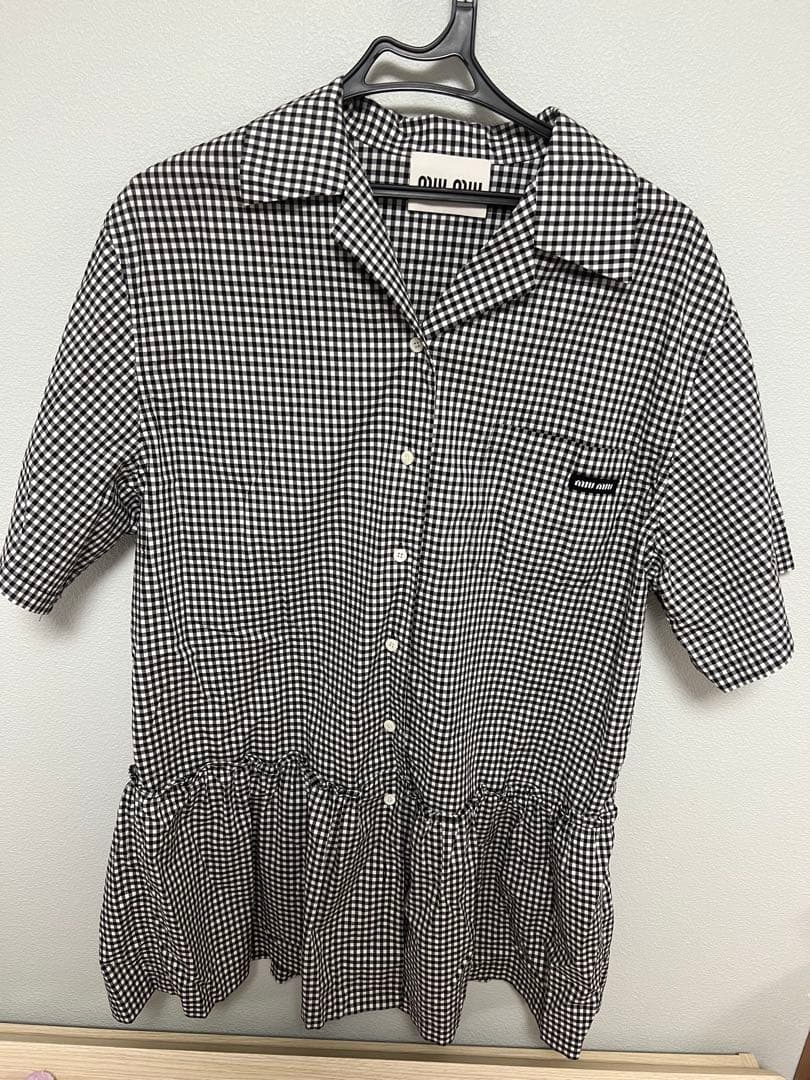 miumiu ミュウミュウ ギンガムチェックワンピース 36サイズ MIUMIU ミュウミュウ/ギンガムチェックワンピース/MF5168/Aランク/75