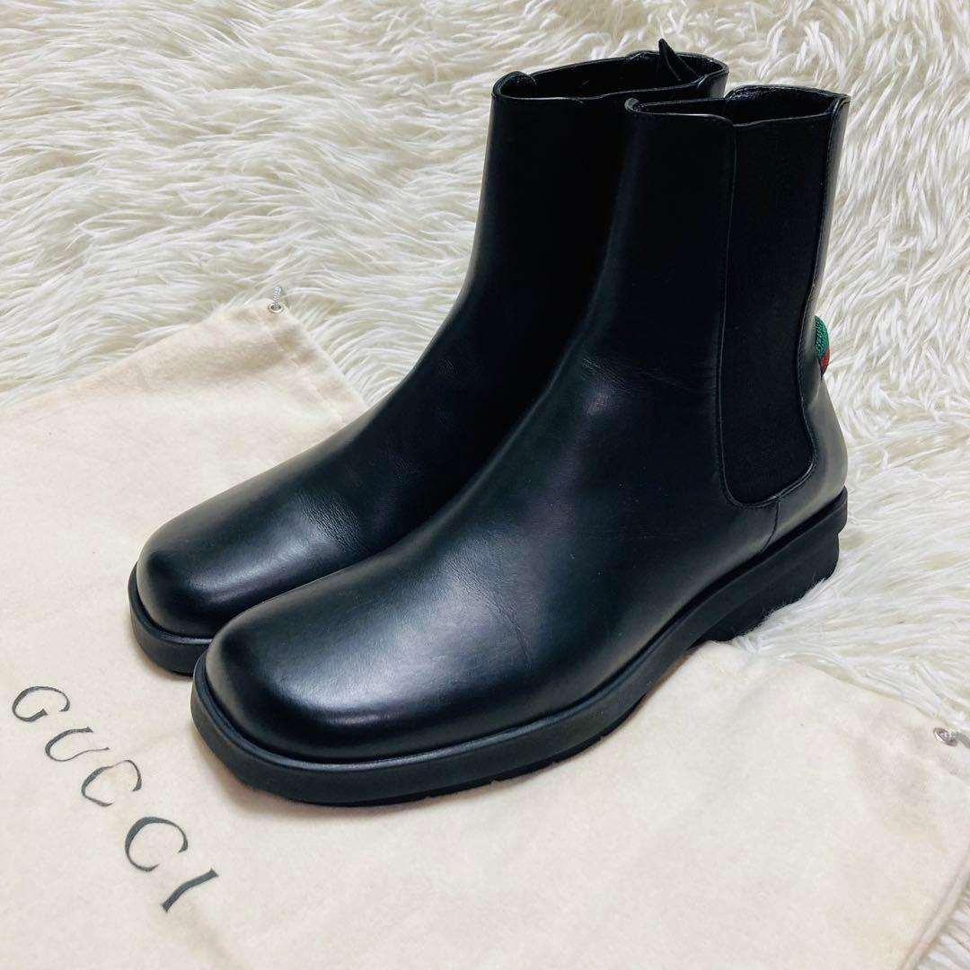 GUCCI グッチ シェリーライン サイドゴアブーツ ブラック 36 - メルカリ