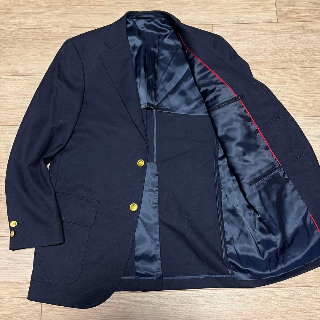 【美品】J.PRESS 紺ブレザー テーラードジャケット3B 金ボタン M J.PRESS 紺ブレザー テーラードジャケット 金ボタン 赤タグ 80's L