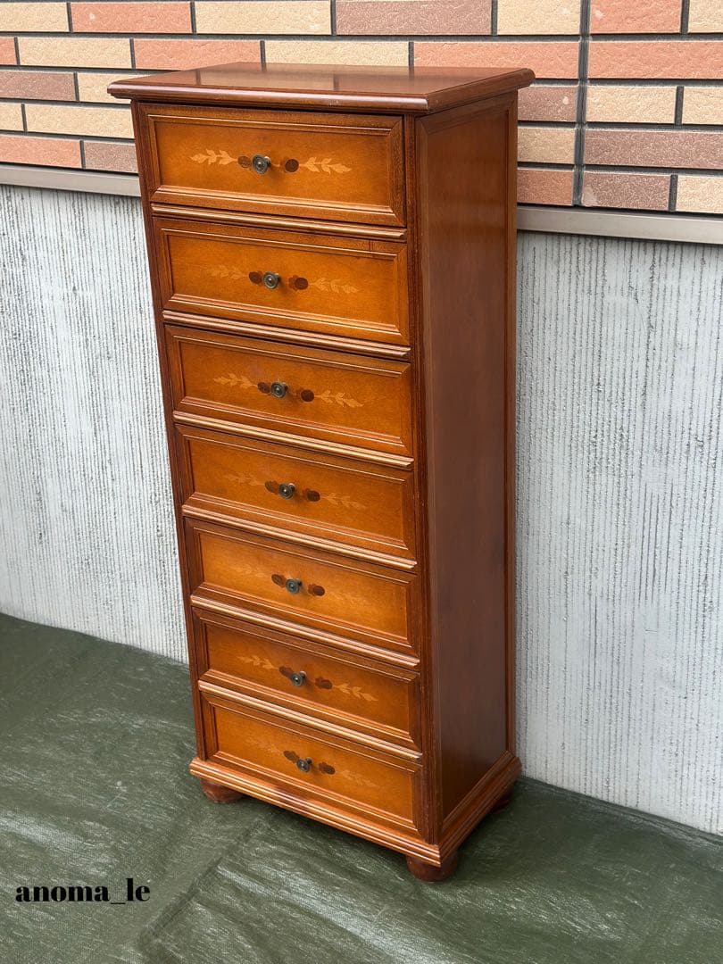 5006【チェスト】木製　イタリア　象嵌　収納　飾り台　アンティーク◎ 5006【チェスト】木製 イタリア 象嵌 収納 飾り台 アンティーク◎