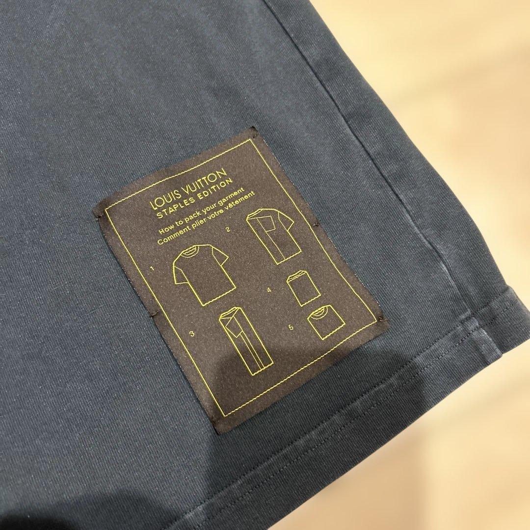 ヴィトンインサイドアウトロゴタグTシャツステープル反転ダメージ