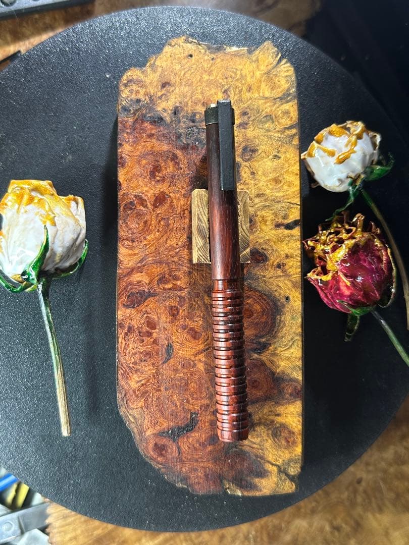 Ag紫檀(紅木)外装クリップ付きオーダー品 紅紫檀】 葉車堂 木製グリップ PREMIUM 紅紫檀（べにしたん） 希少樹種