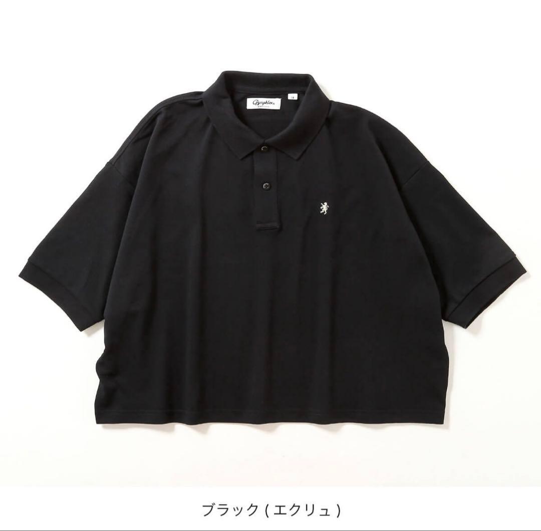 Gymphlex POLO ポロシャツ ブラック GYMPHLEX/ジムフレックス】ドルマンスリーブポロシャツ