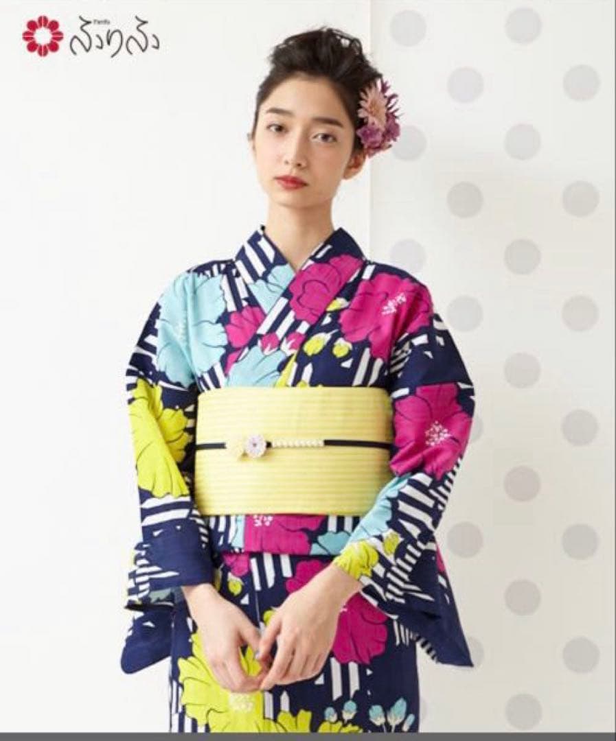 ふりふ　浴衣　美品　洗える着物　ポリエステル　完売品　検索)セオアルファ　セオα セオαゆかた ゆかた 浴衣 特集