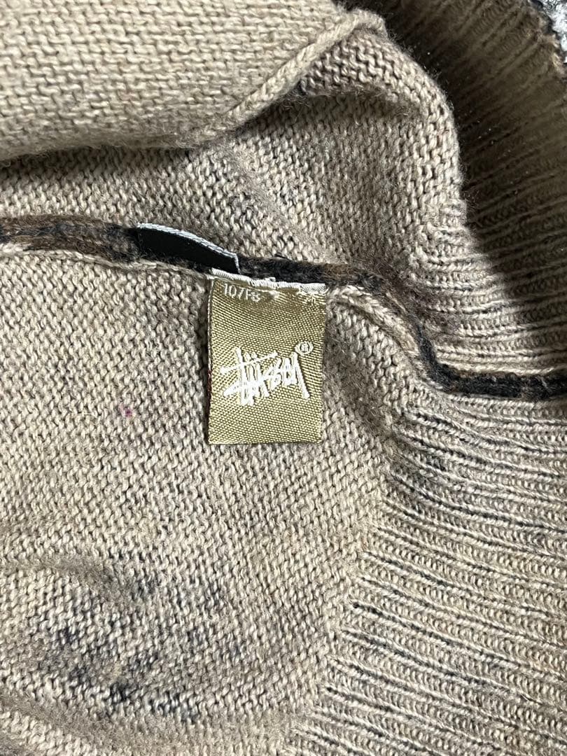希少】STUSSY カーディガン チェック - メルカリ