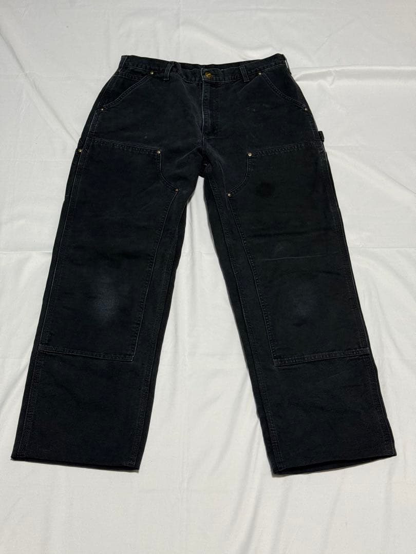 90s カーハート アメリカ製 Black ダブルニー 34 - メルカリ