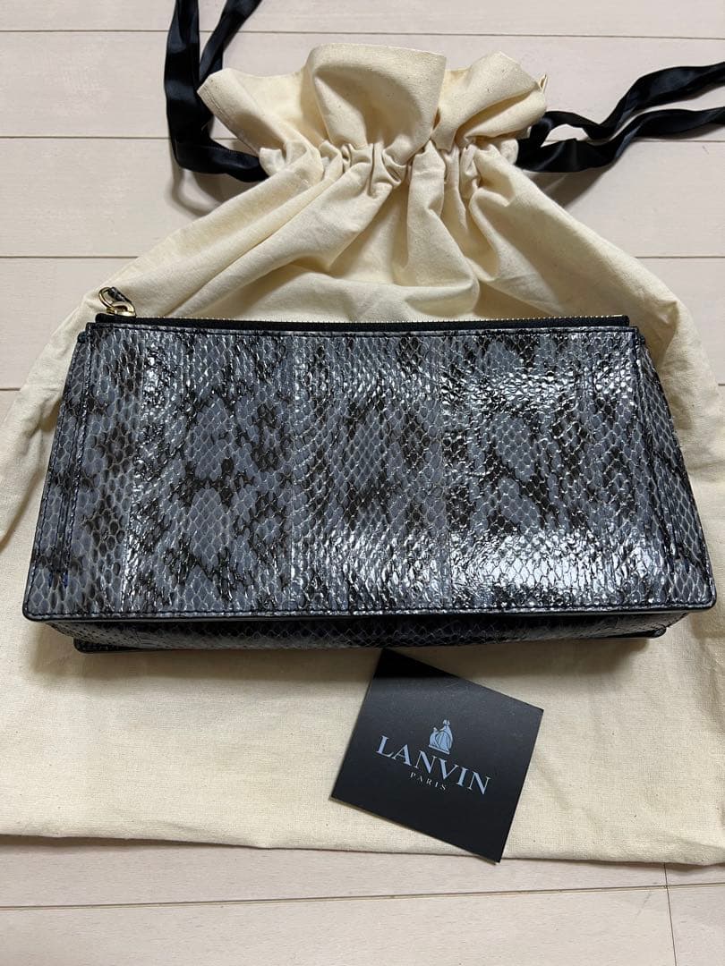 LANVAN Python Bag アルベールエルバス クラッチバッグ