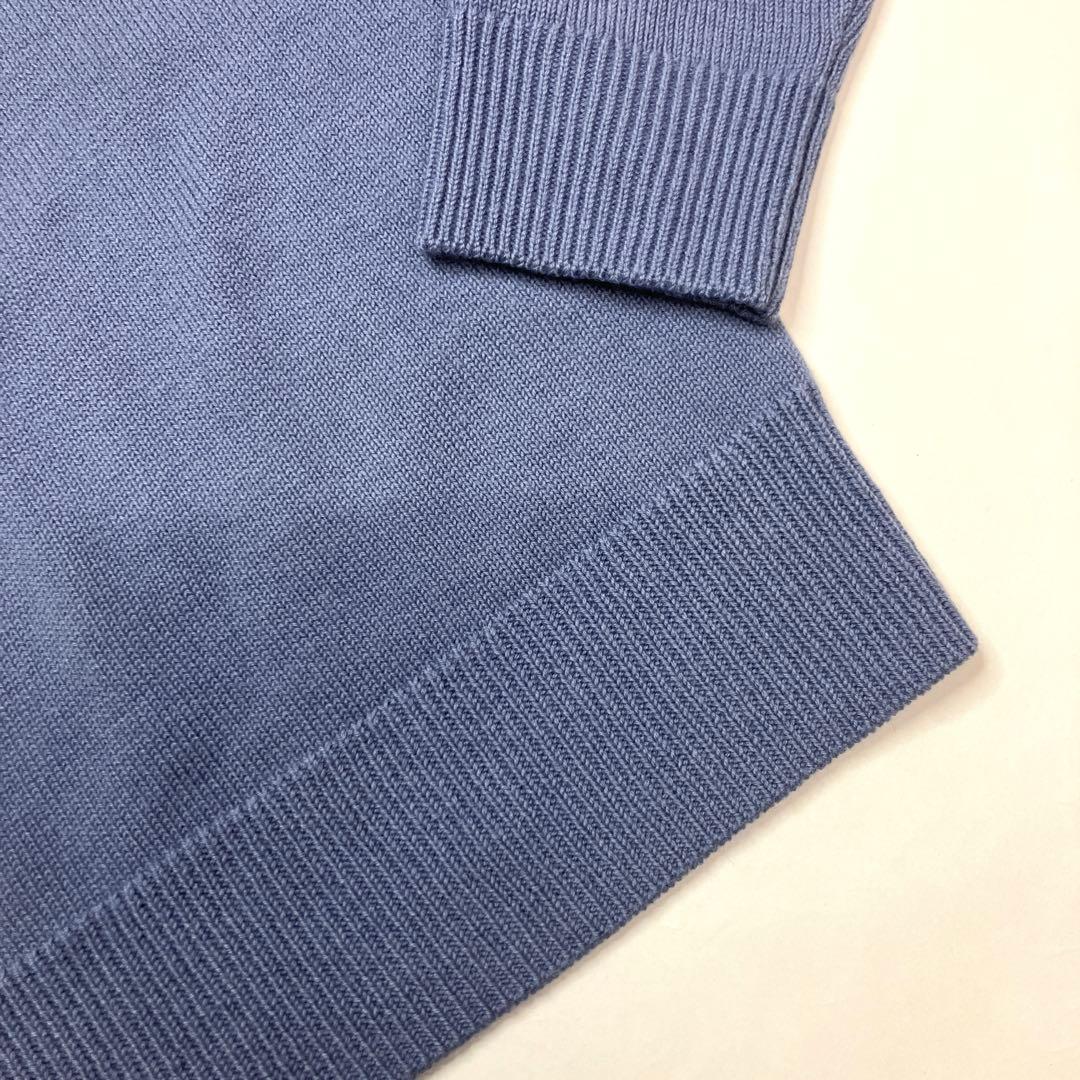 新品未使用】インゲボルグ ブルー カメリア刺繍使い ニット/定価31,900