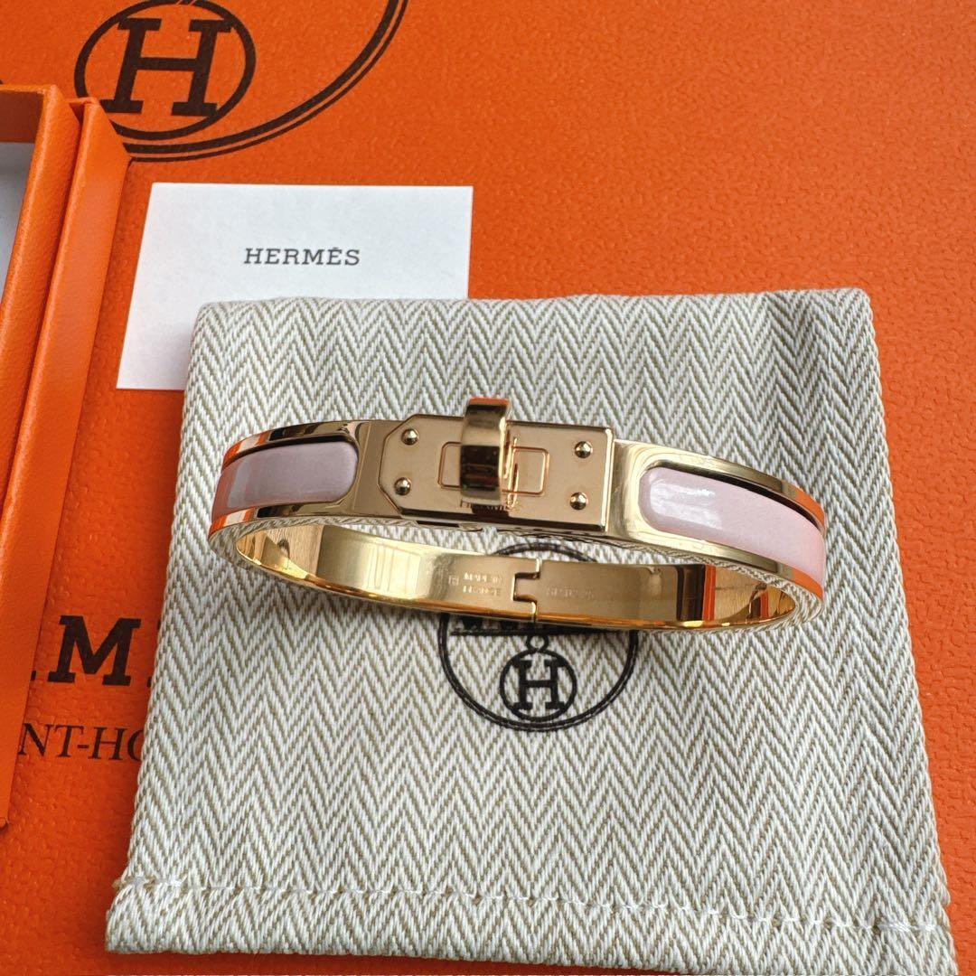 新品　エナメルブレスレット 《ミニ・クリック・ケリー》　ローズ　カンダー　PG