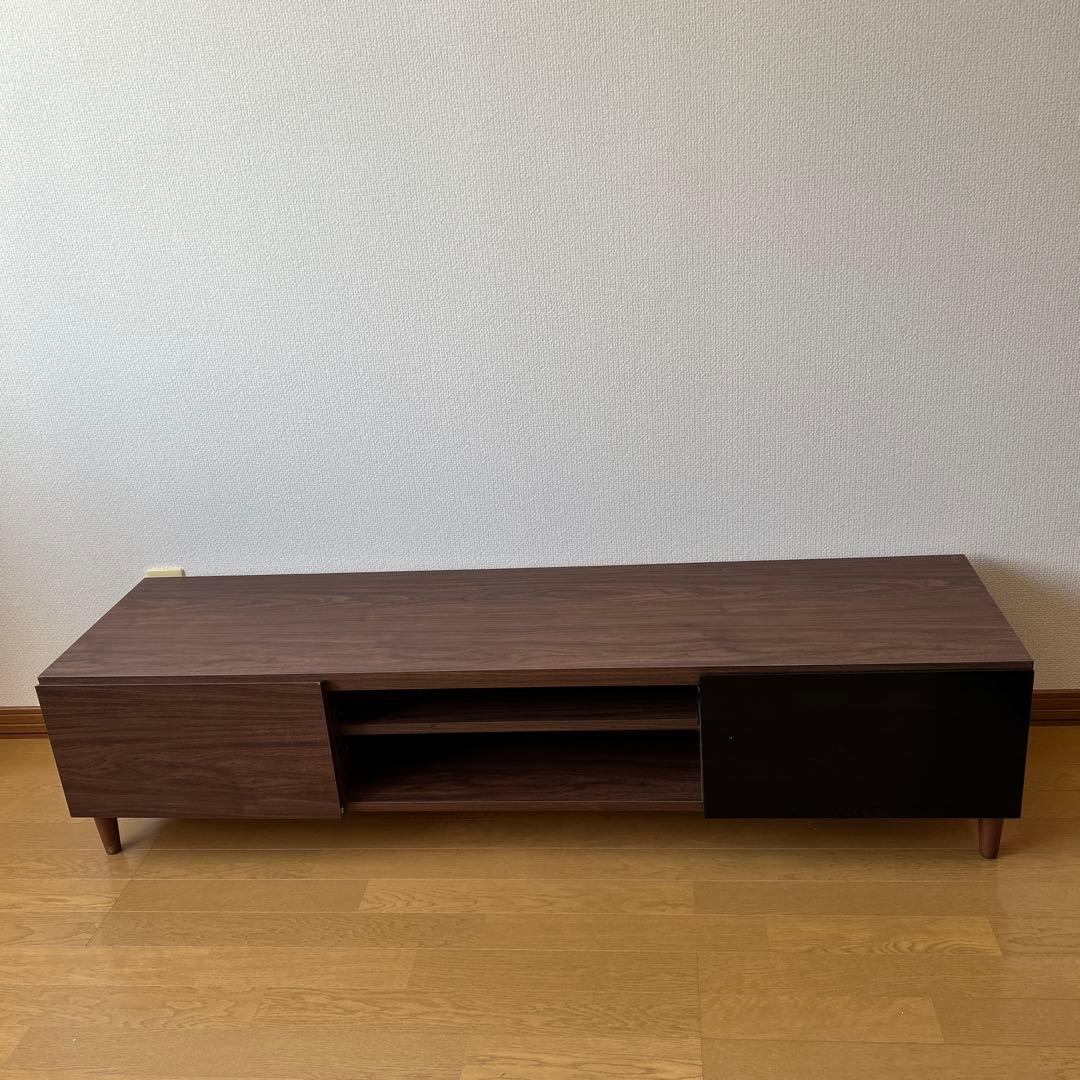 ニトリ/ローボード/シンプルモダン/テレビ台/ダークブラウン ニトリ（NITORI） 簡単組み立てローボード(Nクリックローボード120MBR