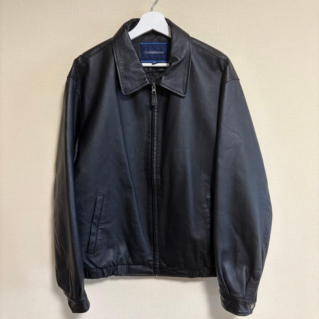 Croft Barrow レザージャケット シングル 革ジャン 本革 ライダース フリーダムレザー 革ジャン レザージャケット メンズ 本革 シングル