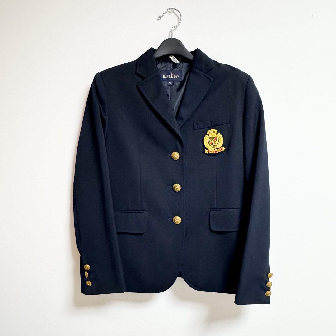 極美品 EAST BOY 紺ブレザー 金ボタン 150cm エンブレム - メルカリ
