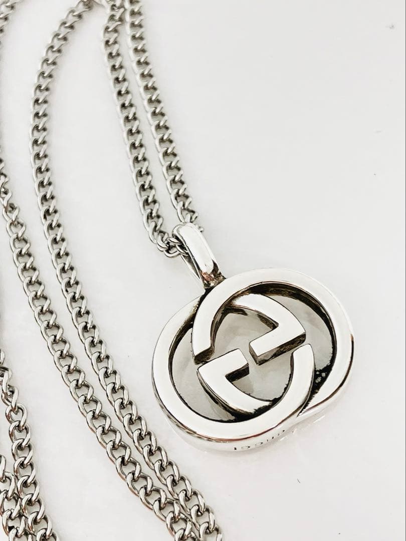 【超美品】GUCCI ネックレス トップ925＋社外チェーン 男女兼用 グッチ ネックレス ペンダント メンズ 父の日 レディース 母の日