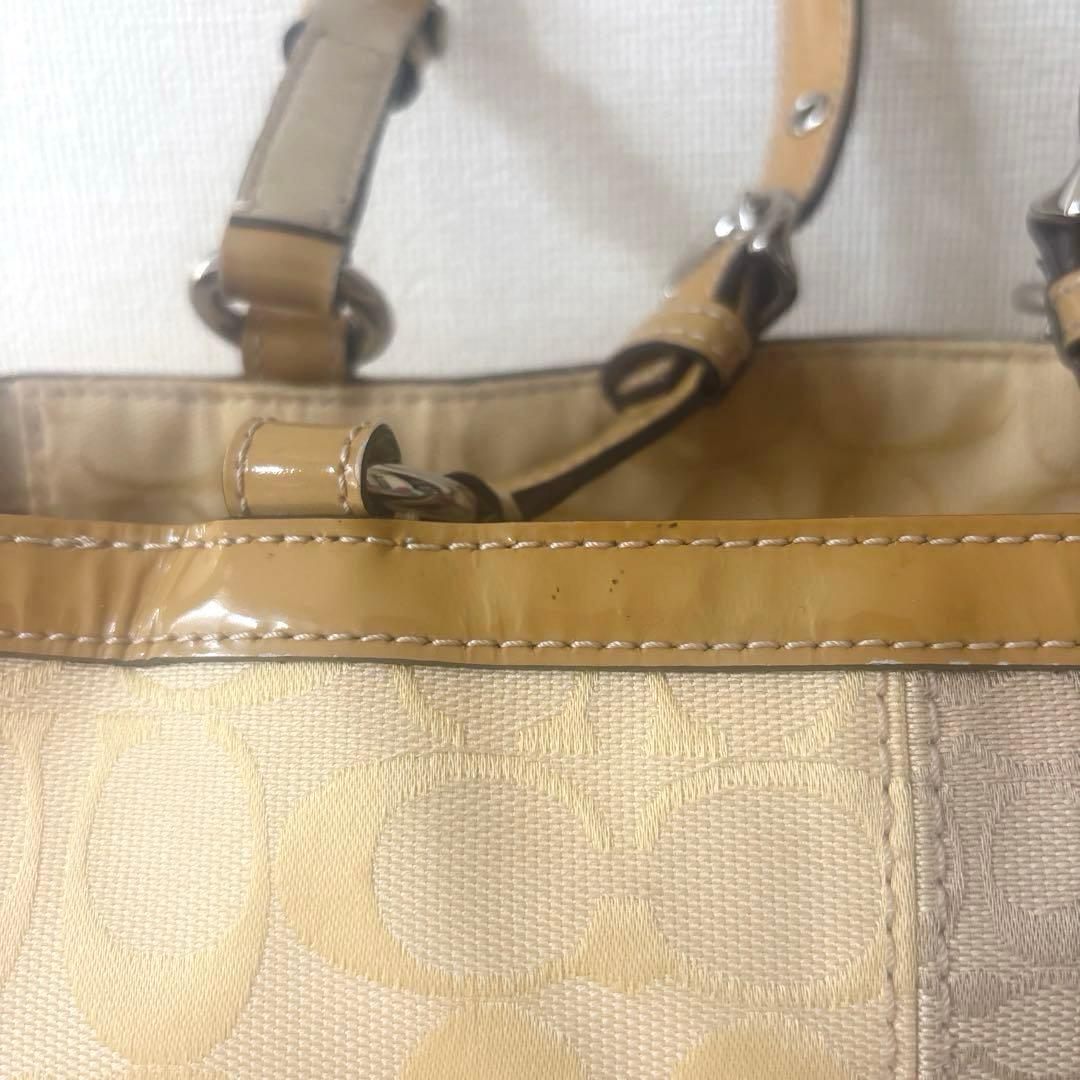 COACH コーチ シグネチャー トートバッグ パッチワーク風 肩掛け