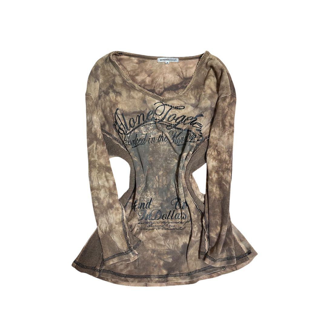 y2k 平成ギャル グランジ コケット 森ガール 亜熱帯 ロンT トップス