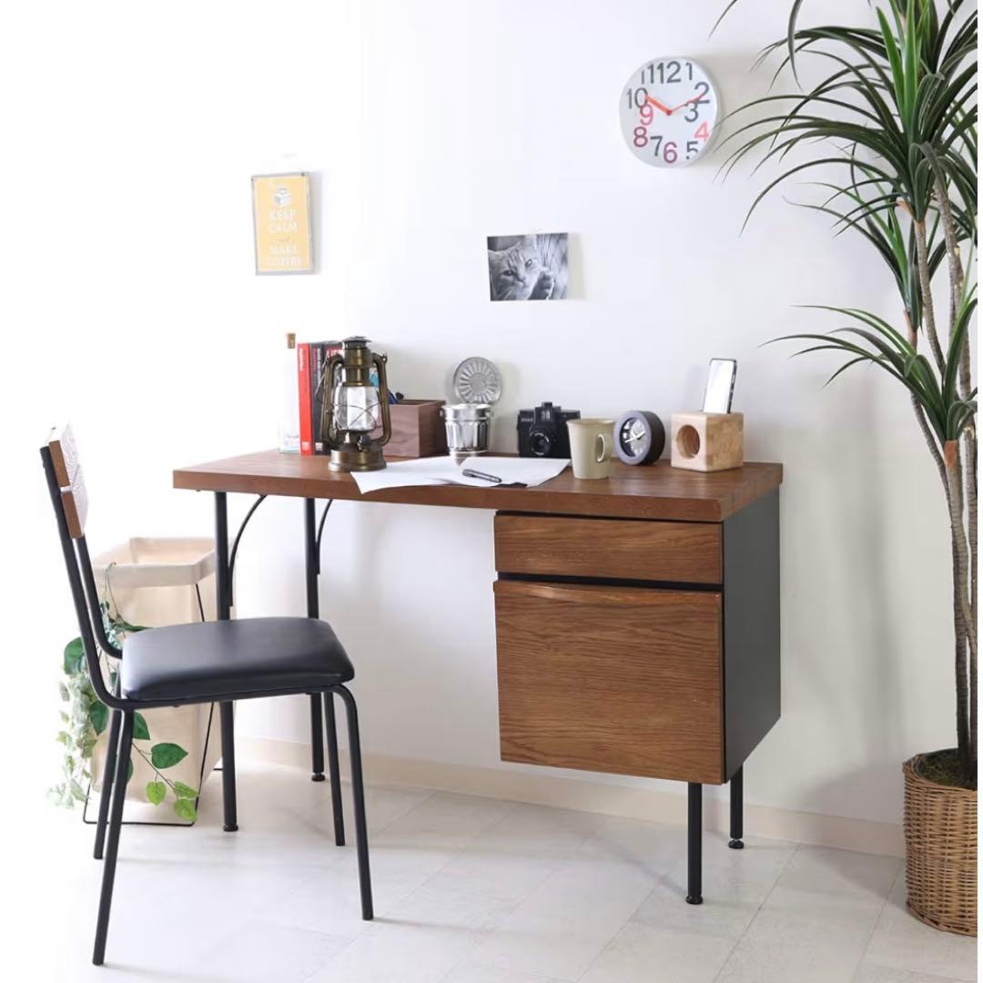 【11/13まで】ワークデスク/ダークブラウン（幅110cm×奥行45cm） 楽天市場】デスク 幅110cm 工具不要 組立簡単 ワークデスク 引き出し