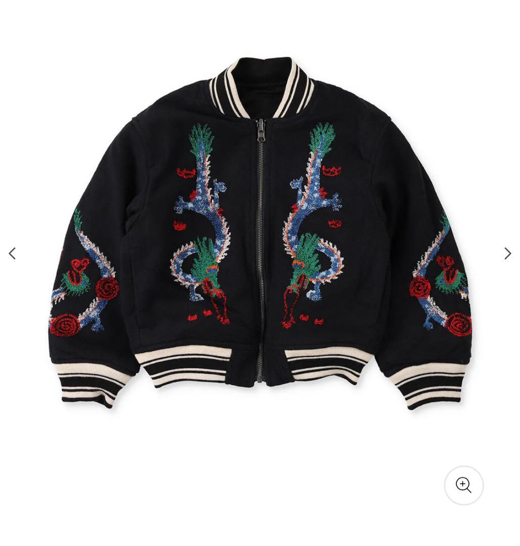 ドラゴン刺繍スカジャン 黒　gotohollywood サイズ02 ゴジラ GODZILLA ゴジラ-1.0 リバーシブル 刺繍 スカジャン GZSJ-103