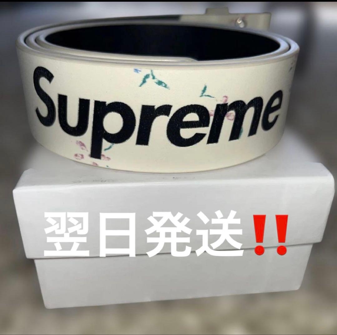 Supreme ロゴ ベルト ホワイトおまけステッカー付き Supremeオンライン通販専門店 Be-Supremer Supreme アクセサリー購入は