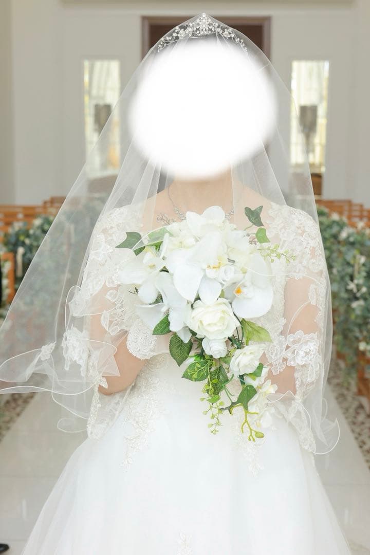 【おまけ付き】結婚式　桂由美　ウエディングドレス➕ロングベール YUMI KATSURA - 桂由美 ウエディングドレスとベールセットの通販 by