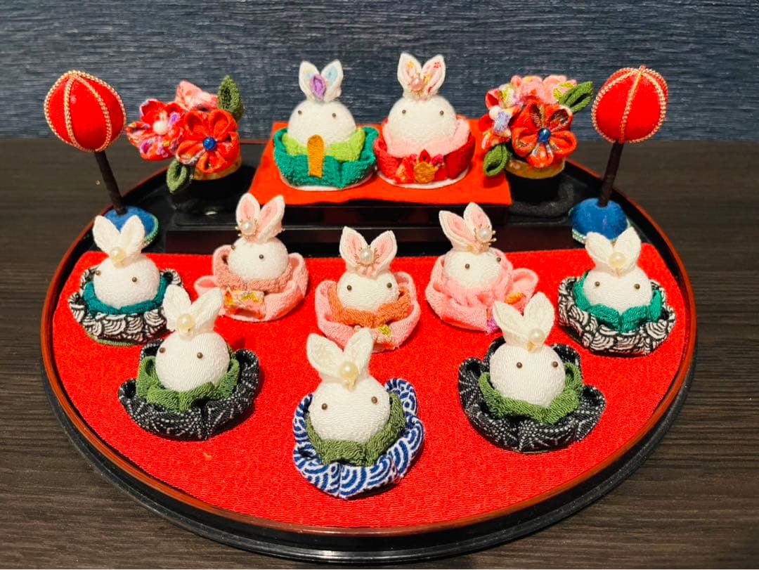 つまみ細工　お雛さん つまみ細工】うさぎさんのお雛様を作ろう！！ - YouTube