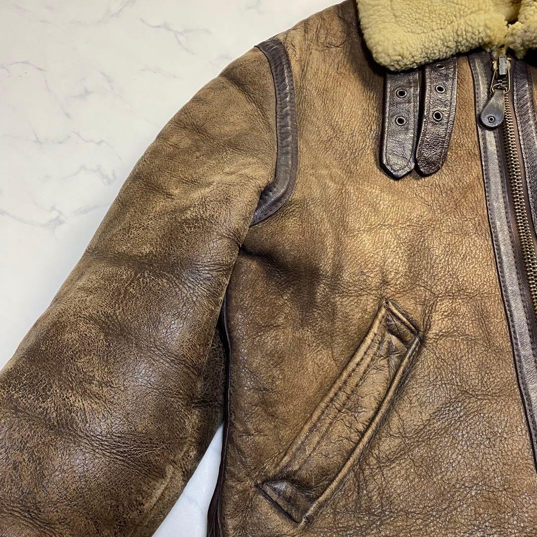 schottショット B-3 フライトジャケット 40 リアルムートン 羊革