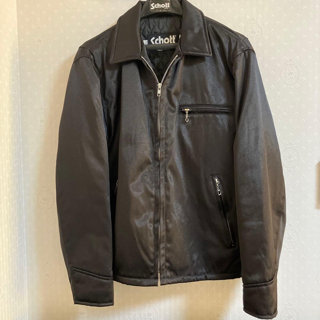 Schott ナイロン製シングルライダースジャケット Sサイズ　黒 Schott N.Y.C（ショット） Schott 70'S シングル ライダース