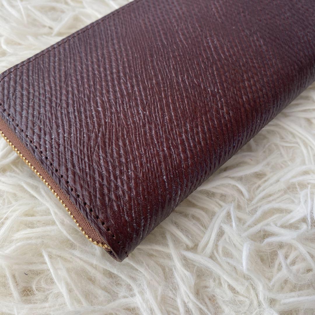 未使用 希少 ロシアンカーフ 新進工房 シンシン 長財布 茶 バタール