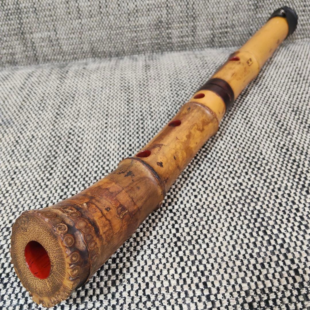 【琴古流】尺八【竹内史光】作 在銘 和楽器 時代物 史光銘 一尺六寸 尺八ルーツを辿る☆竹内史光篇｜kataha