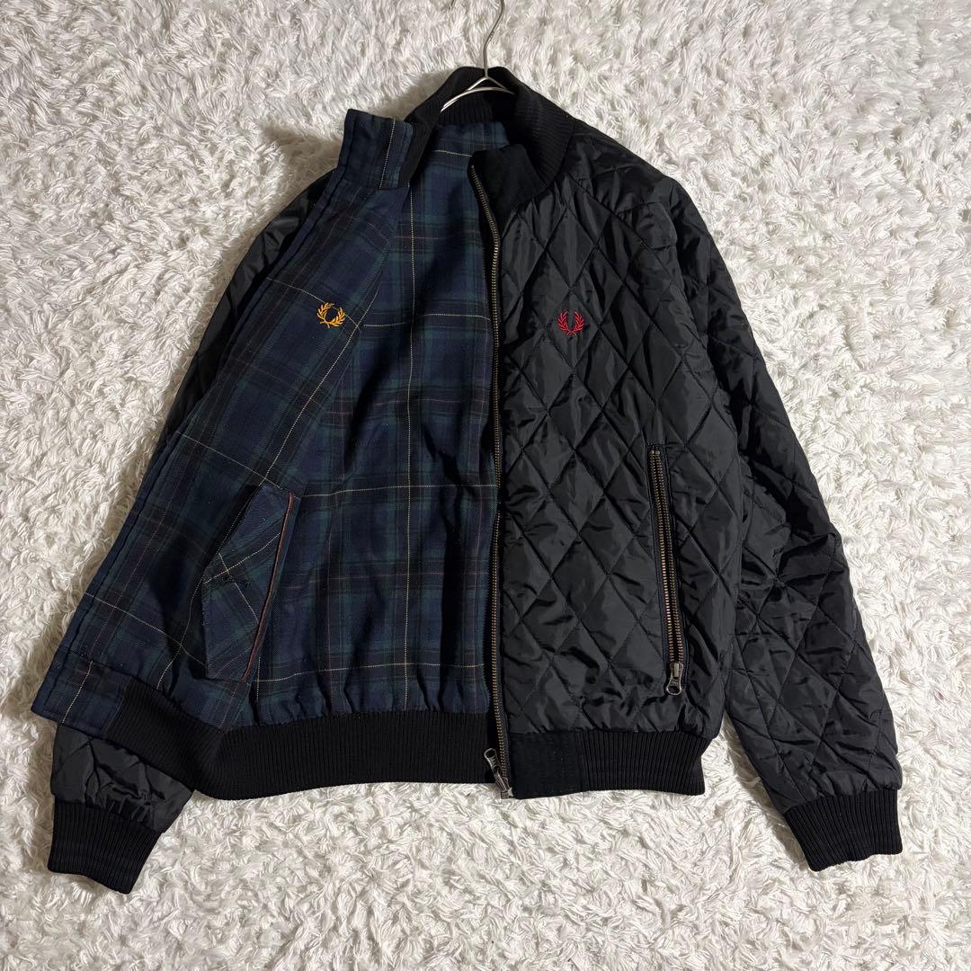 1622　フレッドペリー　リバーシブル　キルティングジャケット　ブラックウォッチ FRED PERRY フレッドペリー リバーシブルジャケット メンズ サイズM