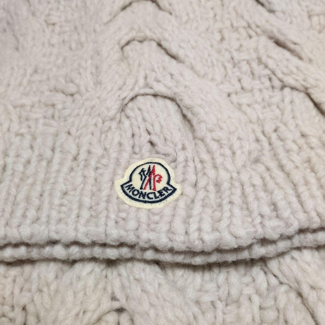 マキマキ様専用 MONCLER ケーブル編みマフラー ベージュ - メルカリ